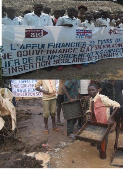 FOKAL-ONG oeuvre pour le retour à l'école des enfants dans les mines d'or et de diamant à Kabanda  Musefu dans la province du Kasaï central