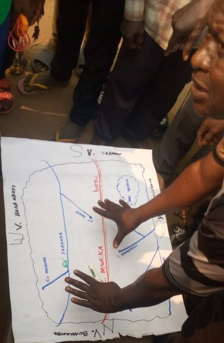 Village Bakatombi : la communauté participe à la cartographie de son terroir dans le cadre du PIFORES