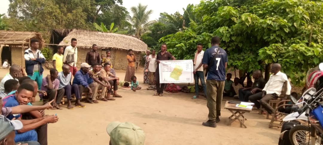 Mise en œuvre du Projet PIFORES à Mweka: le village Babangala participe à l’élaboration de sa carte d’affectation des terres